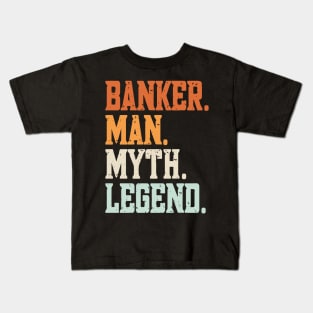 Funny Loan Officer Retro Vintage I'm a Banker legend Kids T-Shirt